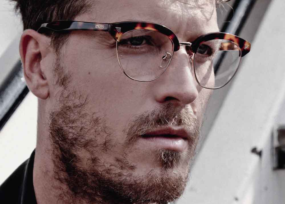Man wearing tortoiseshell glasses