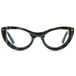 Load image into Gallery viewer, black & gold cat eye glasses