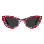 Load image into Gallery viewer, red & gold cat eye sunglasses