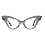 Load image into Gallery viewer, clear black winged cat eye glasses
