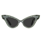 Load image into Gallery viewer, clear black winged cat eye sunglasses
