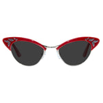 Load image into Gallery viewer, red & gold cat eye sunglasses