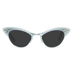 Load image into Gallery viewer, white & silver cat eye sunglasses
