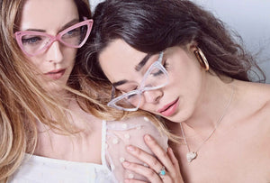 Hedy – Petite Vintage Cat Eye Glasses with Diamanté Details