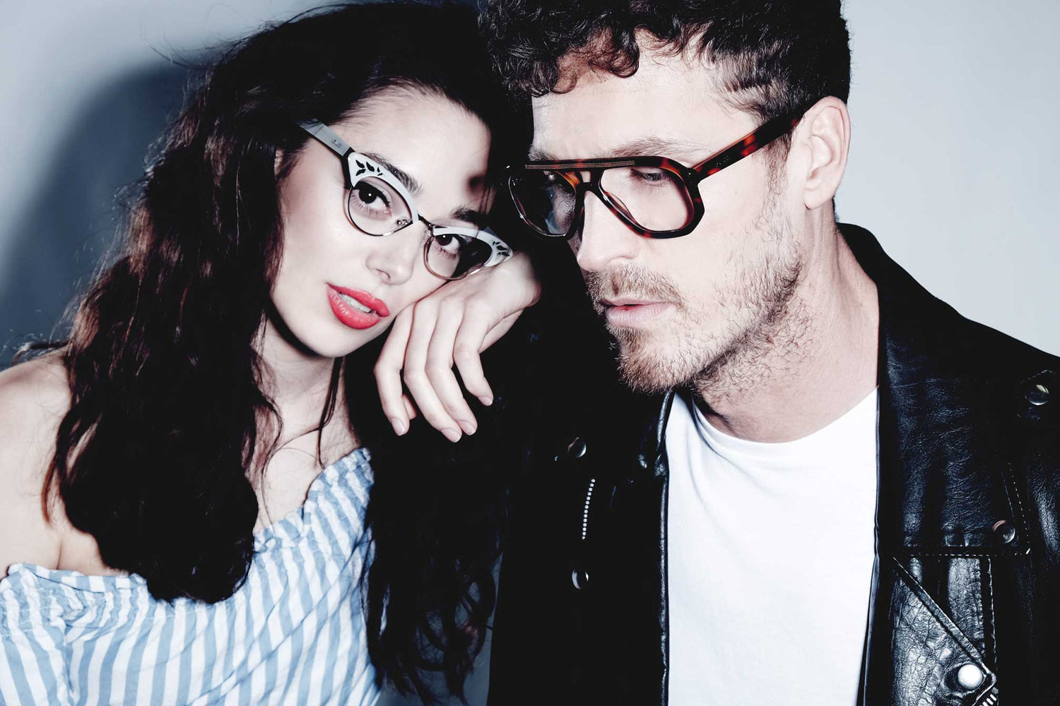 Designer Prescription Glasses Worn By A female & Male Models