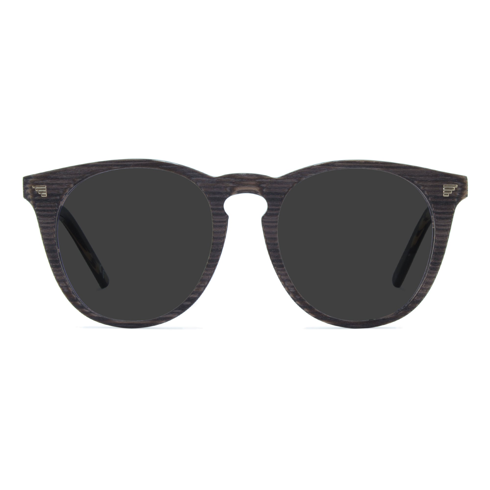 dark grey round sunglasses
