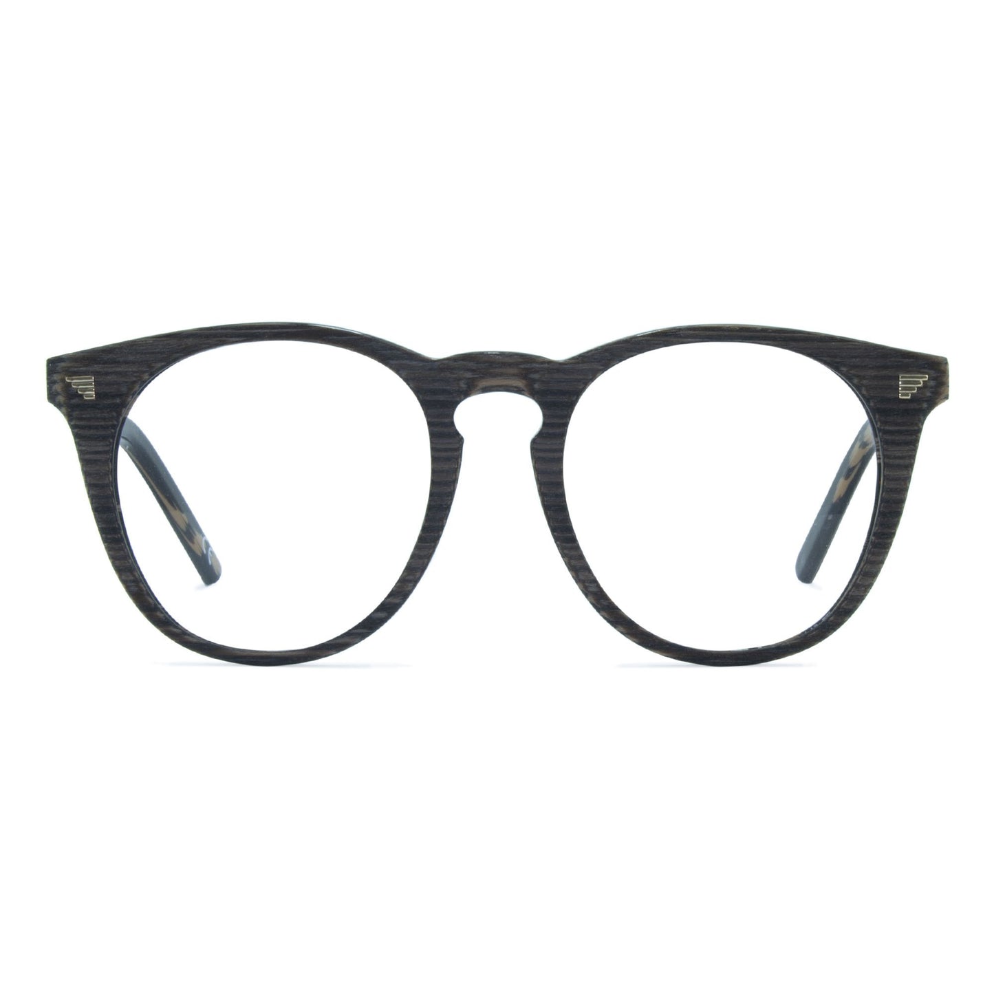 dark grey large round glasses