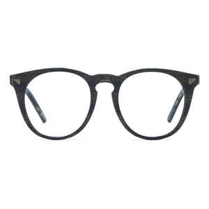 dark grey large round glasses