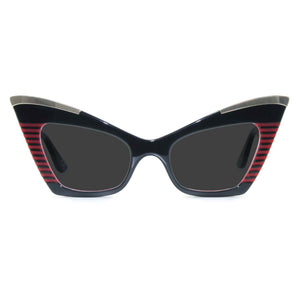 doreen black red cat eye sunglasses