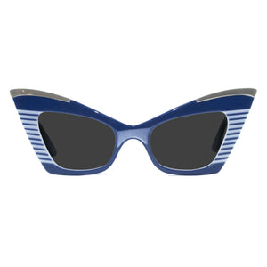 navy & white cat eye sunglasses