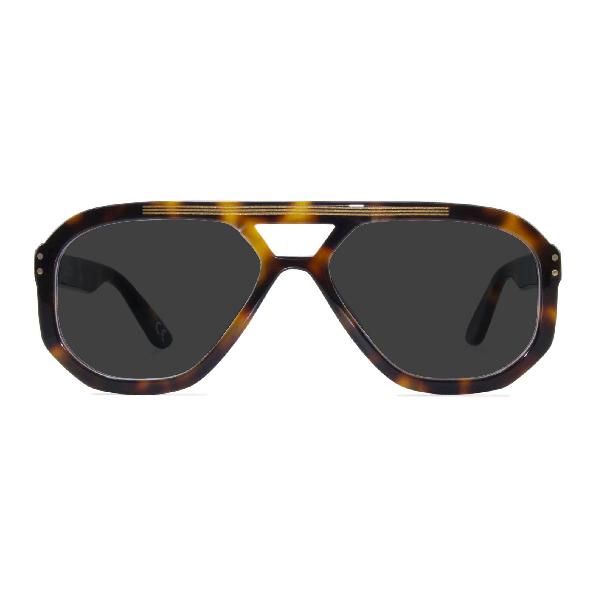 tortoiseshell navigator sunglasses
